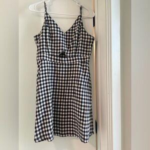 Chic Navy and White Gingham Dress